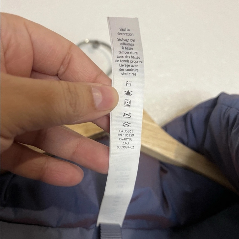 Lululemon vest womens 8 wunder puff cropped indigo athletic preppy snow down ski - Picture 6 of 7